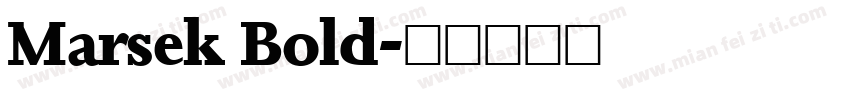 Marsek Bold字体转换